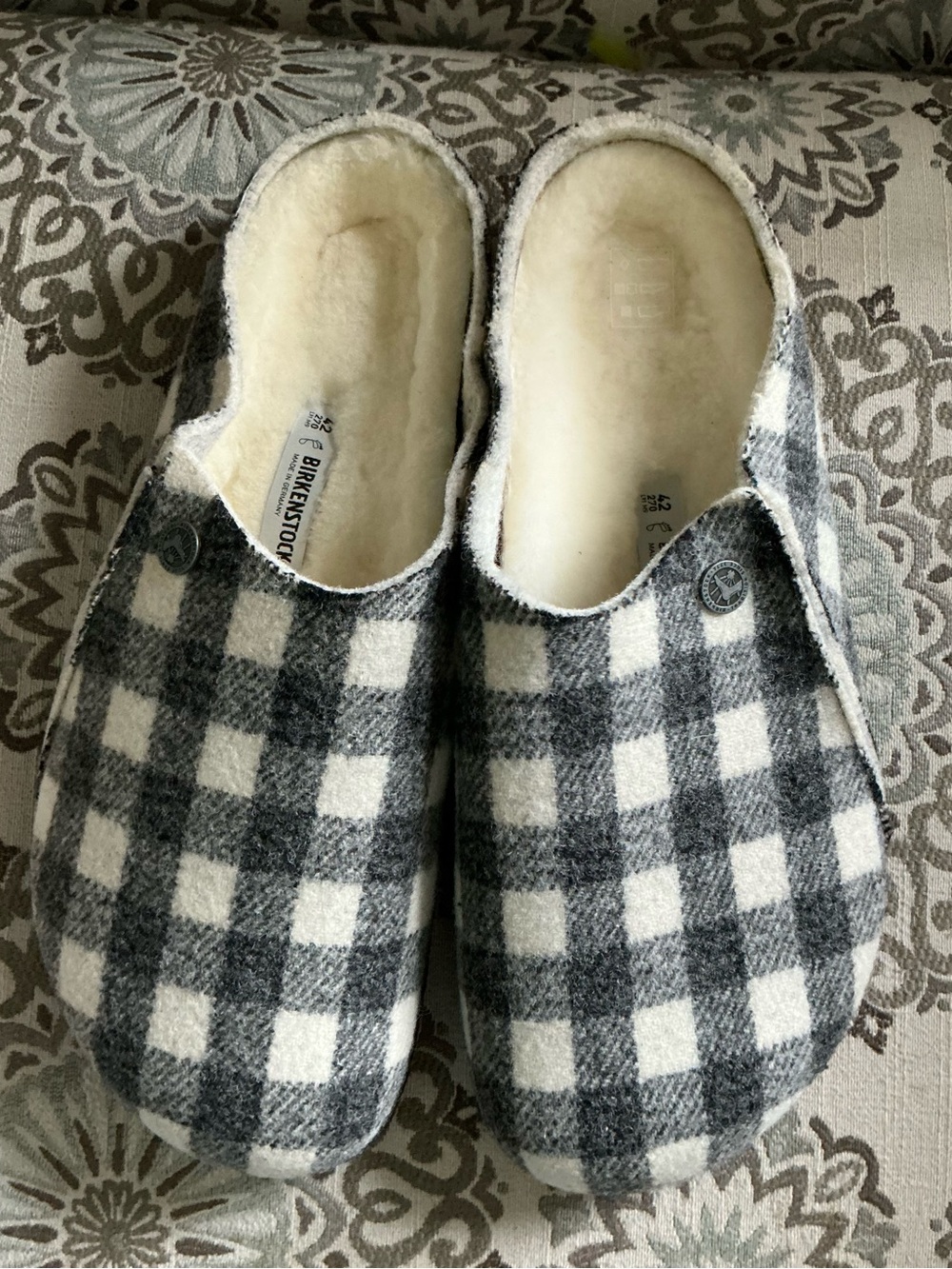 Men’s Birkenstock Buffalo Plaid Slippers Size EU42 - New